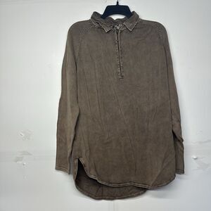 PBJ Blues Women’s XL Brown Corduroy Long Sleeve Pullover Casual Sweater